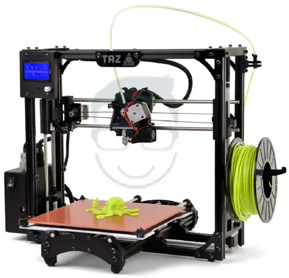 Imprimante 3D TAZ Lulzbot en fonctionnement pour réparation imprimante Genève