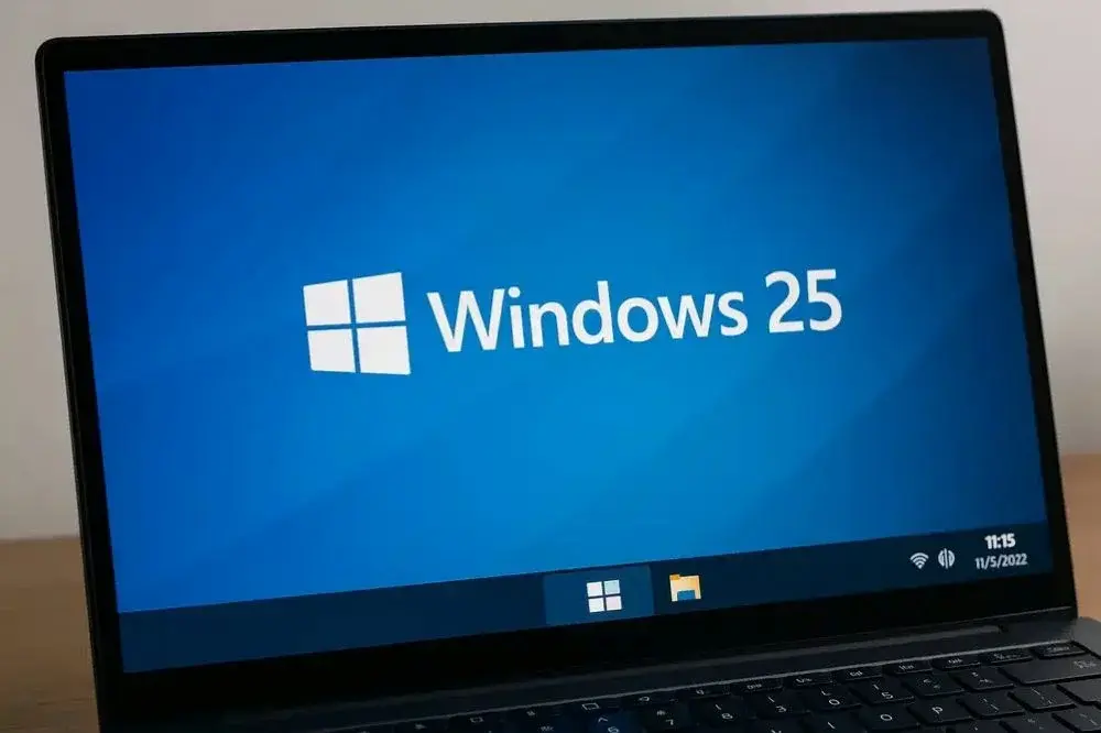 Écran laptop affichant Windows 25 pour installer Windows 11 facilement